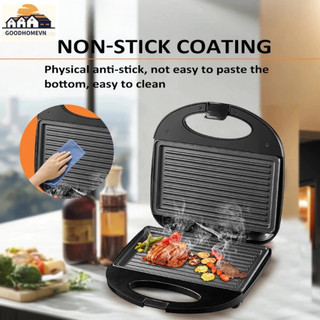 Máy Kẹp - Ép Bánh Mì Sandwich Đa Năng – Nướng BBQ Gia Đình, Công Suất 850W Tiện Dụng