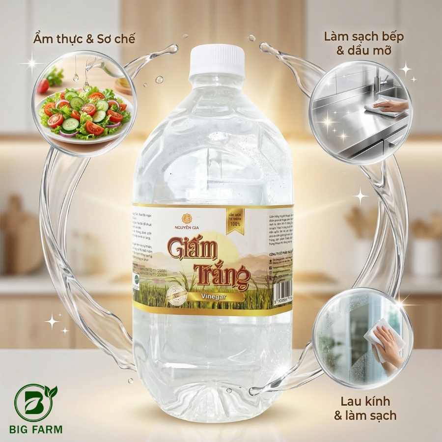 Giấm Trắng Lên Men Tự Nhiên Nguyễn Gia Capital 2L
