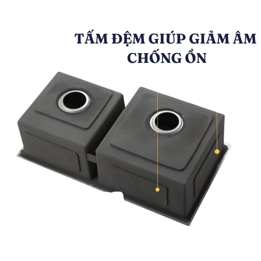 Chậu Rửa Bát 1 Hố Inox 304 Cao Cấp - Full Phụ Kiện Chống Gỉ Dễ Lắp Đặt Thiết kế một ngăn dung tích lớn