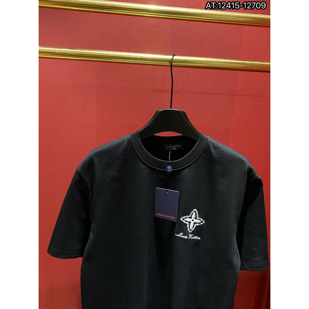 ÁO thun nam cổ tròn họa tiết thêu tay ngắn phong cách trẻ trung chuẩn from