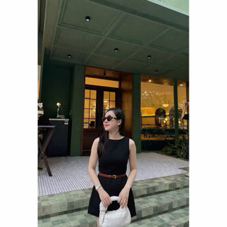 𝗗𝗼𝗿𝗮 𝗗𝗿𝗲𝘀𝘀 2 - | LY LINEN | - Đầm Linen KHÔNG KÈM BELT cổ thuyền dáng midi