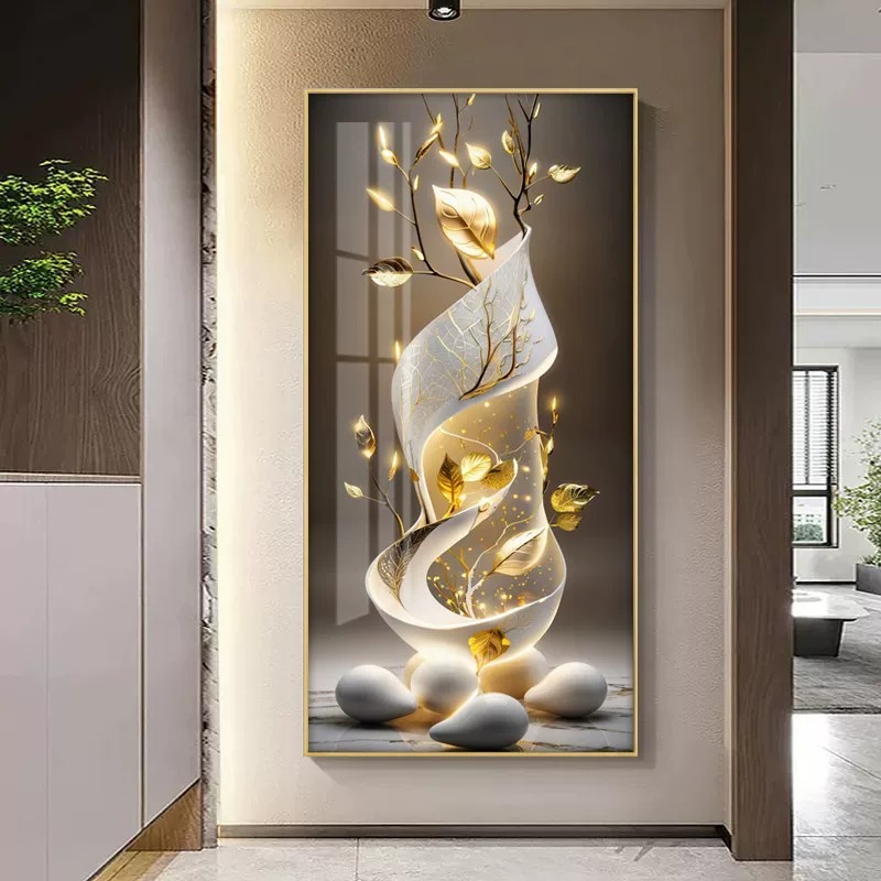 Tranh Treo Decor "Binh Hoa Tài Lộc" Tranh Decor - Tranh Treo Phòng khách, Tranh Treo phòng ngủ, Tranh tráng gương