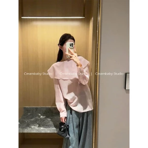 𝗦𝗮𝗹𝗹𝘆 - Áo Linen tơ cổ tròn tay dài