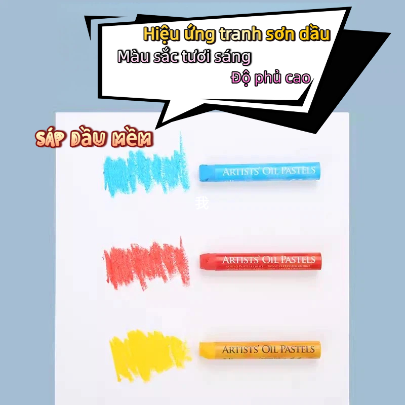 [Hot] Sáp Màu Dầu Mềm 12/24/36/48 Màu Cho Bé – Màu Tươi Sáng, Độ Phủ Cao, Vẽ Tranh Sơn Dầu, Sáp Vẽ Học Sinh Giá Rẻ