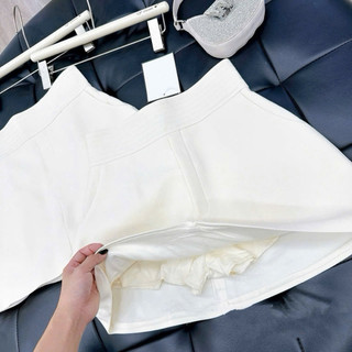 Chân váy vải cạp chỉ bản to gen bụng dáng A (có lót quần) #9003