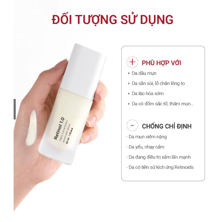[ĐẠI LÝ CHÍNH HÃNG] Tinh chất Fusion Retinol 1.0 (New version - 0.3% Retinol) dành riêng cho da dầu mụn 30ml