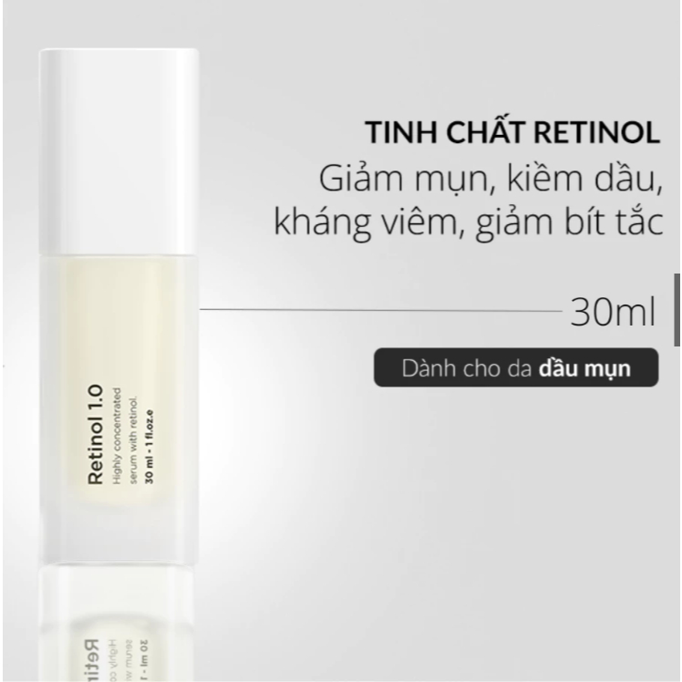 [ĐẠI LÝ CHÍNH HÃNG] Tinh chất Fusion Retinol 1.0 (New version - 0.3% Retinol) dành riêng cho da dầu mụn 30ml