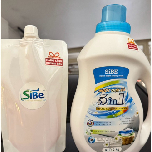 Nước giặt hương hoa SiBE 1 thùng tặng 4 túi nước giặt mix mùi