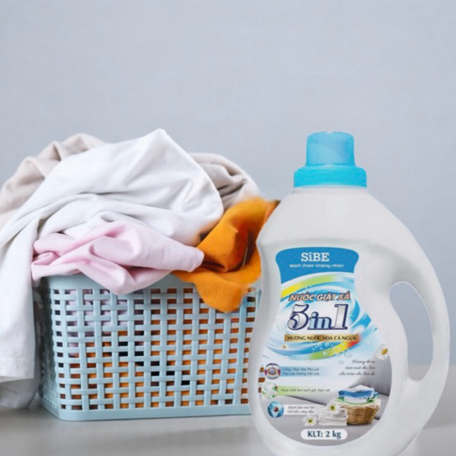 Nước giặt hương hoa SiBE 1 thùng tặng 4 túi nước giặt mix mùi