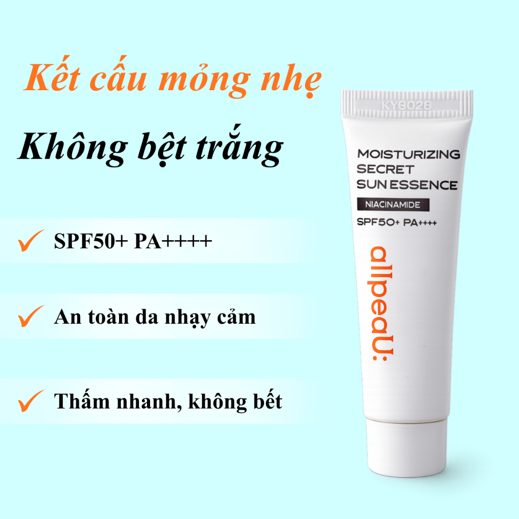 Kem Chống Nắng Hàn Quốc SPF50+ PA++++ |10ml/50ml| Mỏng Nhẹ, Thấm Nhanh, Không Bết Dính|allpeaU: