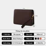Clutch Cầm Tay Thời Trang Nam Cao Cấp, Chất Da EPSOM nhập khẩu, Phong Cách Hiện Đại 25x17,5x5 — ảnh 2