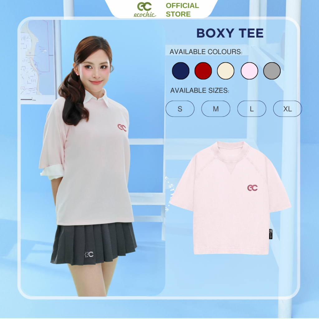 (LINK SALE TỔNG HỢP) Áo Thun ECOCHIC Local Brand Chính Hãng Premium Cotton Nhiều Loại Form Dáng B138