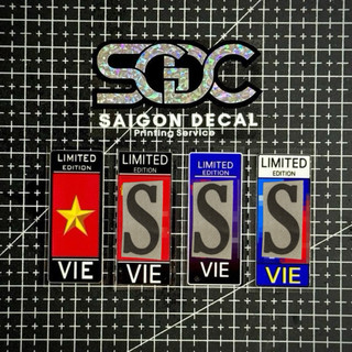 |1 Cái/Cặp| Tem Sticker DTF Dán Biển Số Xe Lá Cờ, Chữ S - Tuỳ Chỉnh Dán Theo Ý Thích - 4 Mẫu Cờ