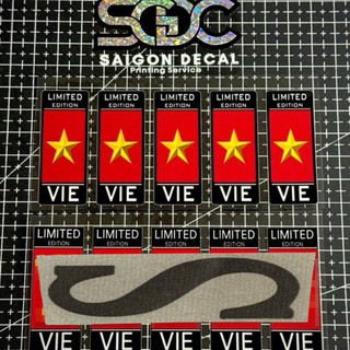 |1 Cái/Cặp| Tem Sticker DTF Dán Biển Số Xe Lá Cờ, Chữ S - Tuỳ Chỉnh Dán Theo Ý Thích - 4 Mẫu Cờ