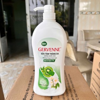 Tặng lăn 25ml - Sữa Tắm Gervenne Trắng Da Hương Nước Hoa Kiwi & Bạch Trà Chai 900g