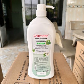 Tặng lăn 25ml - Sữa Tắm Gervenne Trắng Da Hương Nước Hoa Kiwi & Bạch Trà Chai 900g