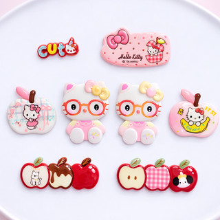 Set Charm Hello Kitty Kính Đỏ Candy Táo Hồng Siêu Cute – Bộ Charm Kitty Dễ Thương