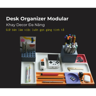 Khay Sắp Xếp Bàn Làm Việc Đa Năng | Desk Organizer Modular | Khay Đựng Bút – Phụ Kiện Decor Bàn Làm Việc