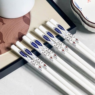 Đũa sứ trắng ăn cơm hoa văn sang trọng, trang nhã - Dư Dư