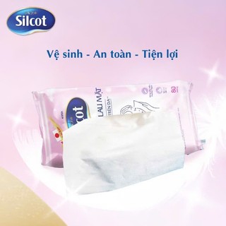 Khăn khô lau mặt Silcot đa năng 80 miếng/gói