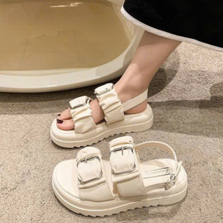 Sandal Nữ Đế Cao Quai Bản To Khóa Kim Loại  Giày Sandal Nữ Thời Trang Cá Tính, Êm Chân, Dễ Phối Đồ MS55