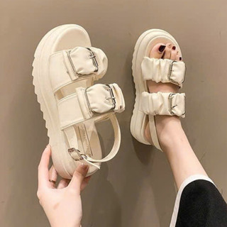 Sandal Nữ Đế Cao Quai Bản To Khóa Kim Loại  Giày Sandal Nữ Thời Trang Cá Tính, Êm Chân, Dễ Phối Đồ MS55