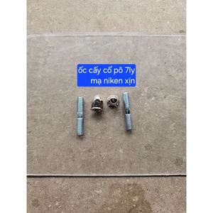 ốc cấy cổ pô 7 ly mạ niken xịn kèm ren cấy phụ tùng phụ kiện cho xe máy chất lượng cao