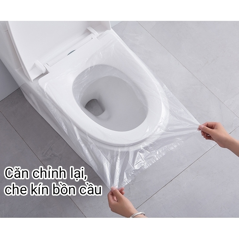 Combo 50 miếng lót bồn cầu nhà vệ sinh công cộng, chống thấm nước