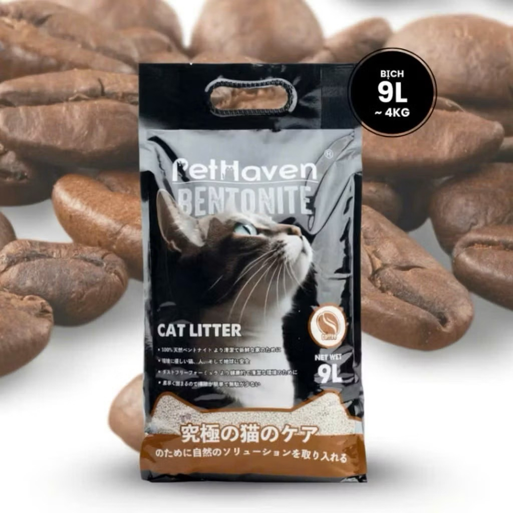Cát Vệ Sinh Cho Mèo PetHaven 9L (4kg), Cát Đất Sét Khử Mùi Tốt, Thấm Hút Và Vón Cục Siêu Nhanh