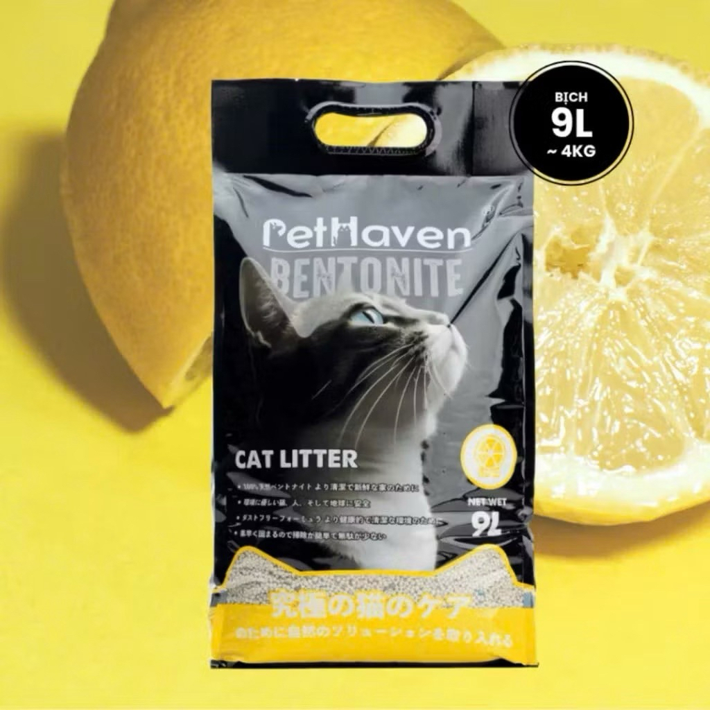 Cát Vệ Sinh Cho Mèo PetHaven 9L (4kg), Cát Đất Sét Khử Mùi Tốt, Thấm Hút Và Vón Cục Siêu Nhanh