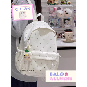 Balo Nữ Thời Trang Họa Tiết Trái Tim Chống Nước BL539