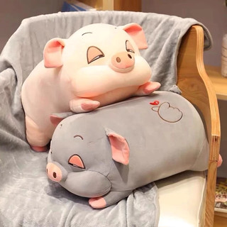 Gấu Bông LỢN MẮT HỒNG Cute 40cm–1m | Gối Ôm Heo Ngủ Gật, Heo Mắt HỒNG – Thú Nhồi Bông Heo Dễ Thươ