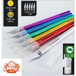 (Dao 4 chấu)Dao cắt giấy cán nhôm tỉa washi . Sticker hoặc dùng đính đá tranh đính đá,cạo đều,lột tỏi ,unbox