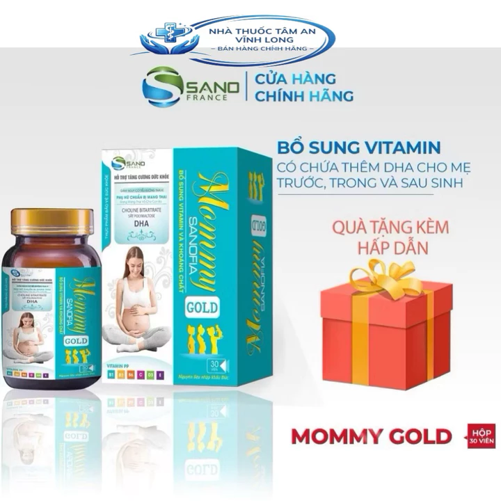 Vitamin Tổng Hợp Cho Bà Bầu Mommy Xanh Gold Sanofia 30 Viên – Bổ Sung Vitamin Và Khoáng Chất Thai Kỳ