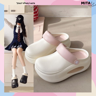 Dép sục nữ đế cao 7.5cm form trơn chống trượt Mita kiểu sandal quai hậu dễ thương CS-155