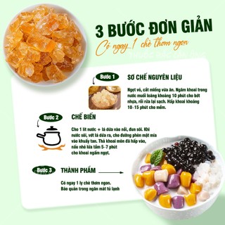 Đường phèn mật mía 100g, đường phèn vàng kết tinh, dùng nấu chè, chưng yến, tạo vị ngọt tự nhiên