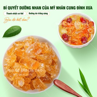 Đường phèn mật mía 100g, đường phèn vàng kết tinh, dùng nấu chè, chưng yến, tạo vị ngọt tự nhiên