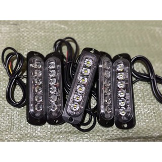 Đèn Led cảnh báo 6 bóng điện 12V và 24V dùng chung, Đèn Bên Xe, Đèn Khẩn Cấp Xe Tải ( giá 1 chiếc ).D