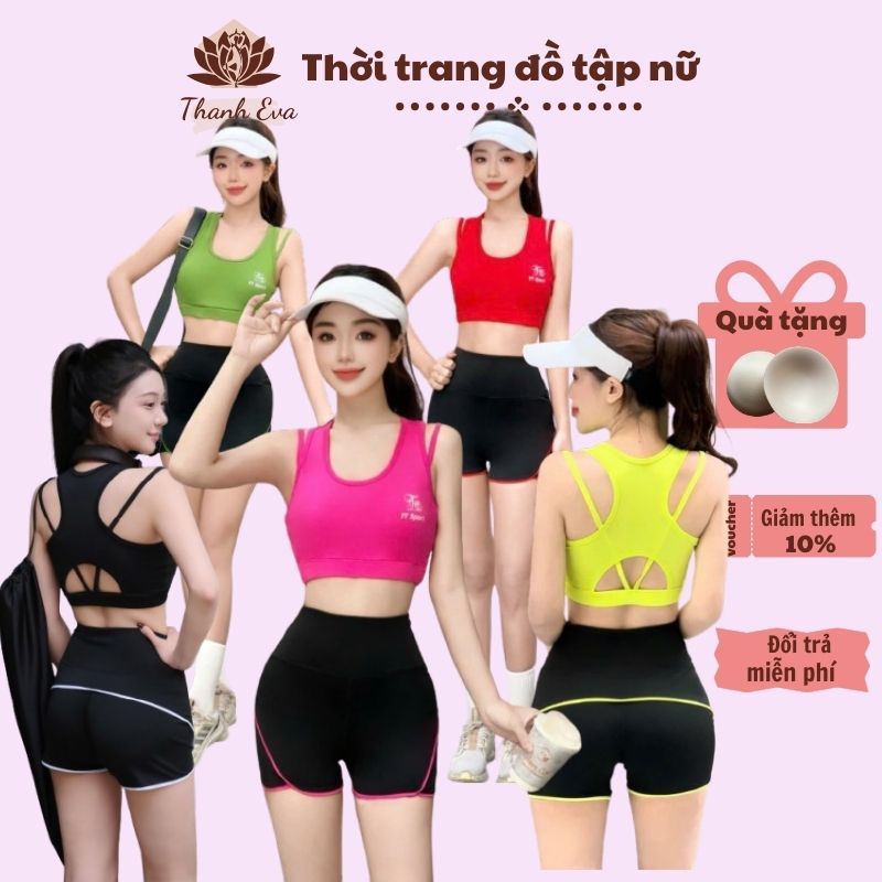 [Có size to 95kg]Bộ bra đùi thể thao TT06 tập gym, aerobic, funfit, chất thun co giãn siêu tôn dáng