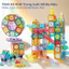 Bộ Đồ Chơi Lắp Ghép Nam Châm GutyKids 73 Chi Tiết Đồ Chơi Xếp Hình Có Cầu Trượt Thả Bóng, Lắp Ráp Đường Ray