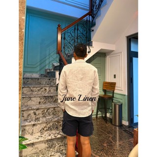 (Sẵn HCM) Áo sơ mi nam LINEN 100% tay dài, nhiều màu-JUNE LINEN #AN26-02