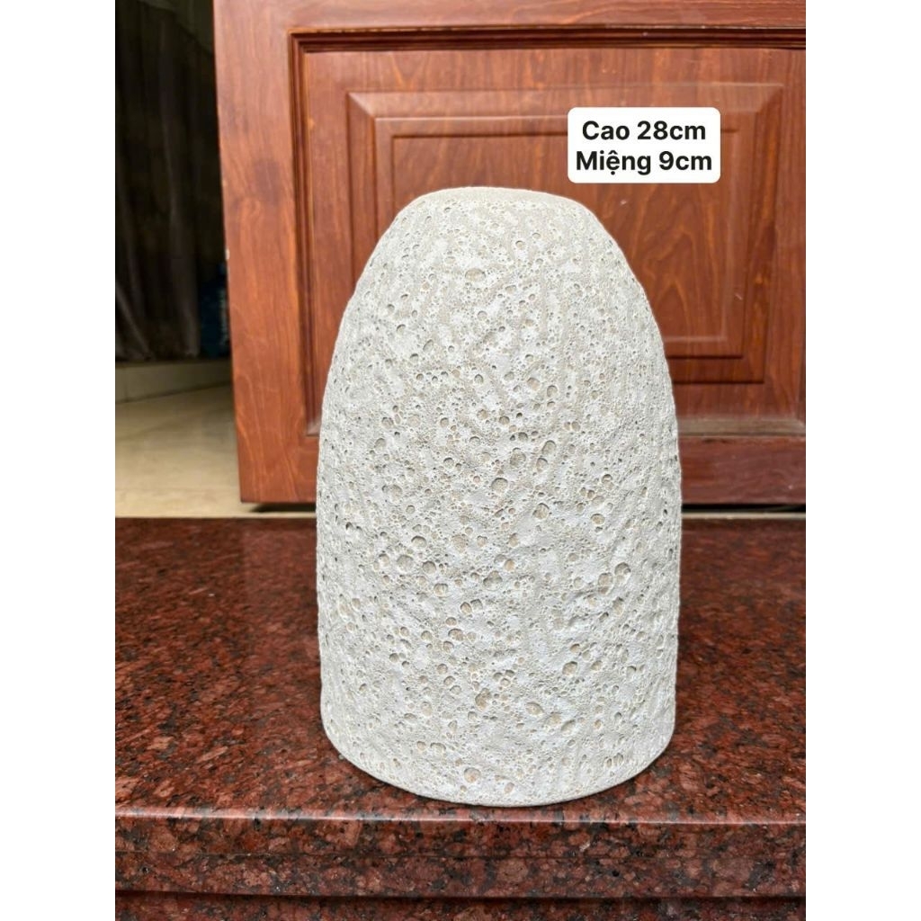 Bình gốm Bát Tràng dáng chuông củ lạc cắm hoa, cành quả decor nhà cửa, sự kiện