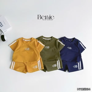 Bộ cotton bé trai phong cách thể thao, bộ thun thể thao khoẻ khoắn dễ mặc bé trai