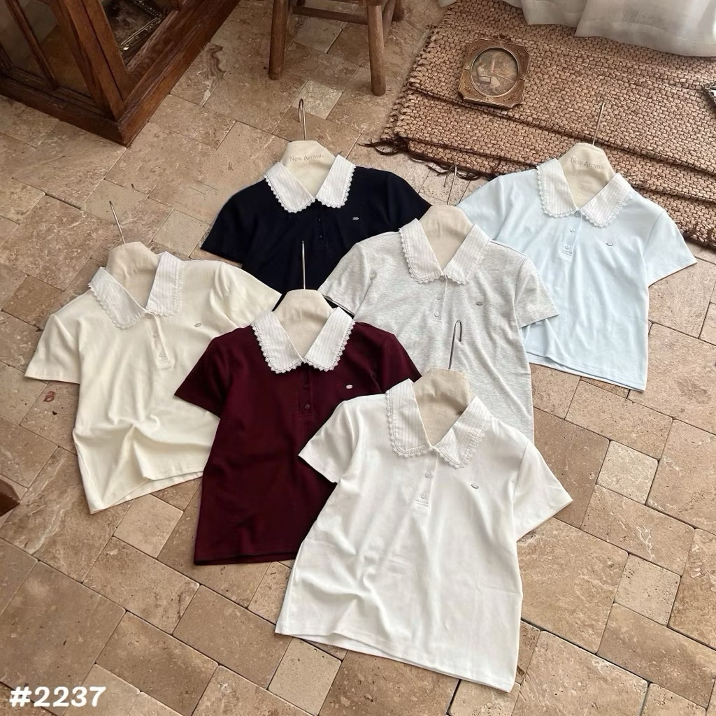 [𝐒𝐮𝐙𝐲] Áo Thun PoLo Phối Cổ Tag Ngực QCCC (48-57kg)