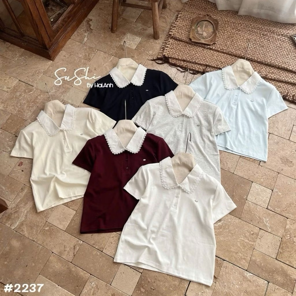 [𝐒𝐮𝐙𝐲] Áo Thun PoLo Phối Cổ Tag Ngực QCCC (48-57kg)