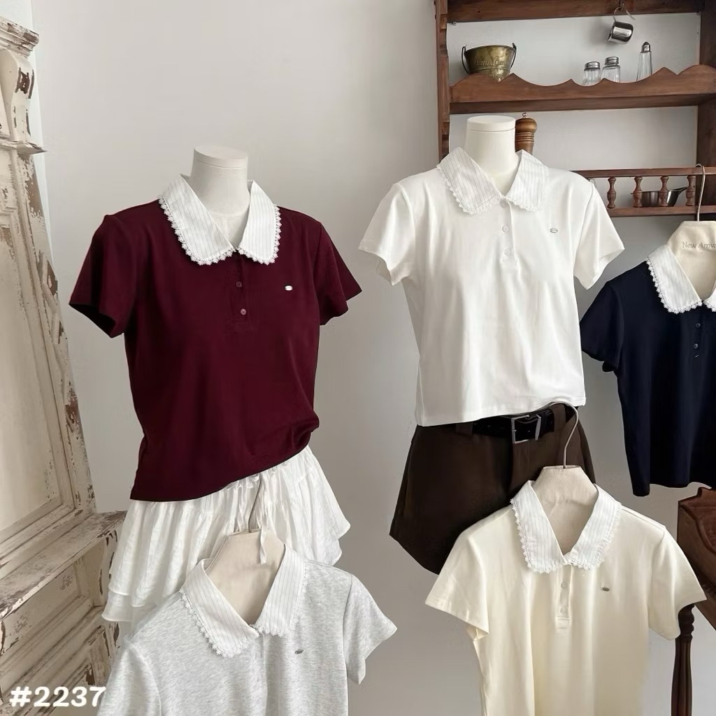 [𝐒𝐮𝐙𝐲] Áo Thun PoLo Phối Cổ Tag Ngực QCCC (48-57kg)