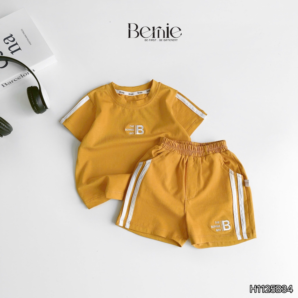 Bộ cotton bé trai phong cách thể thao, bộ thun thể thao khoẻ khoắn dễ mặc bé trai