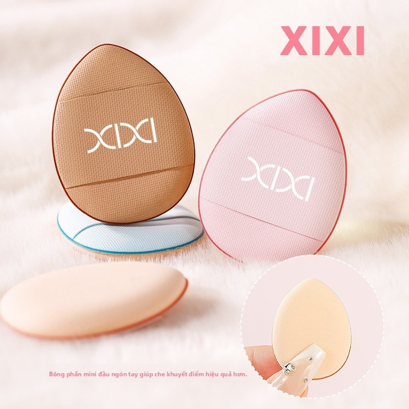Xixi Bông Mút Ngón Tay Cái Nhỏ Mềm Mịn Đàn Hồi Dùng Ướt Khô Không Ăn Phấn Tán Nền Tự Nhiên GJ87