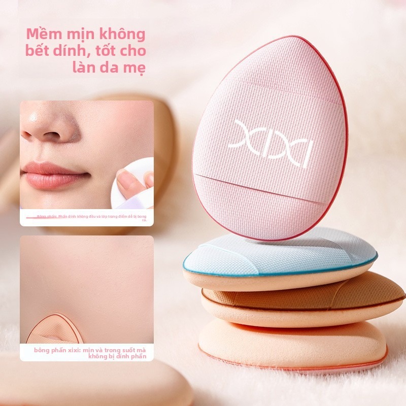 Xixi Bông Mút Ngón Tay Cái Nhỏ Mềm Mịn Đàn Hồi Dùng Ướt Khô Không Ăn Phấn Tán Nền Tự Nhiên GJ87