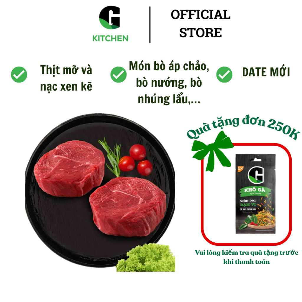 Thăn cổ bò Úc Hotfood ĐL G Kitchen khay 300g